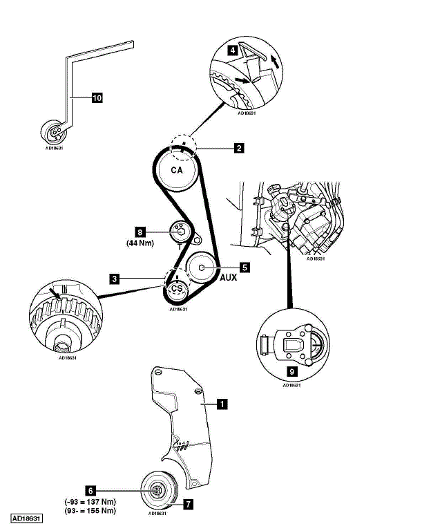 инструкция фиат альбеа как выставить ремень грм